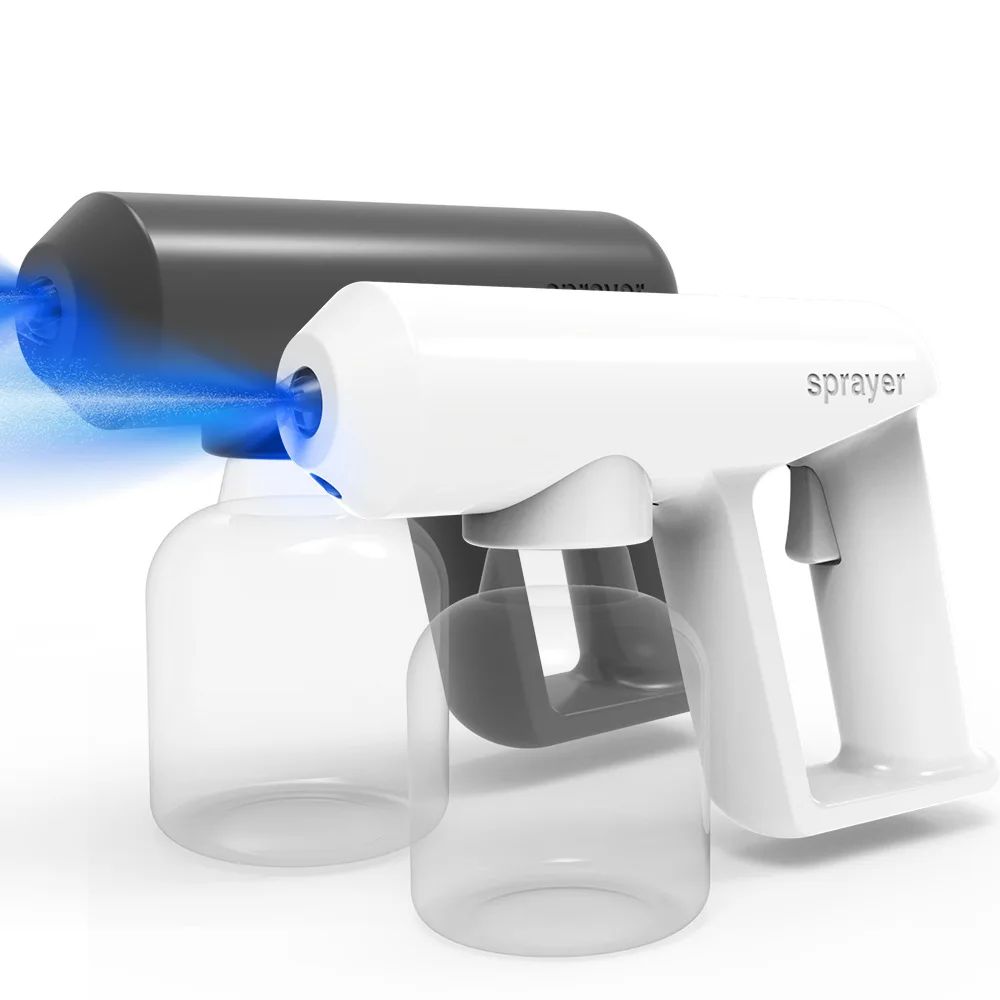 Myoung 2021 newest cordless rechargeable household electric nano spray atomizer disinfection portable blue nano spray gun, White
Myoung 2021 newest cordless rechargeable household electric nano spray atomizer disinfection portable blue nano spray gun, White