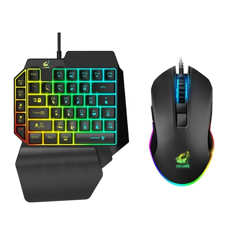 Professional One Handed Gaming Keyboard with Eyecatching Light for Windows Notebook Mobile Phone
Professional One Handed Gaming Keyboard with Eyecatching Light for Windows Notebook Mobile Phone