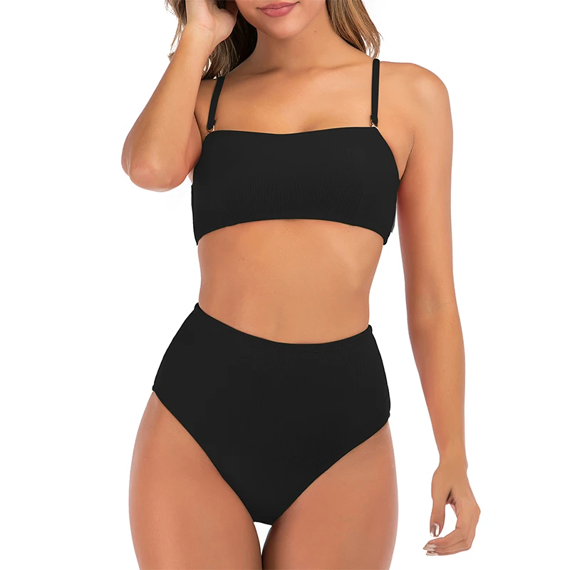 Wholesale girls black swimwear 2 piece swimsuit sexy women high waist bikini beachwear
Wholesale girls black swimwear 2 piece swimsuit sexy women high waist bikini beachwear
