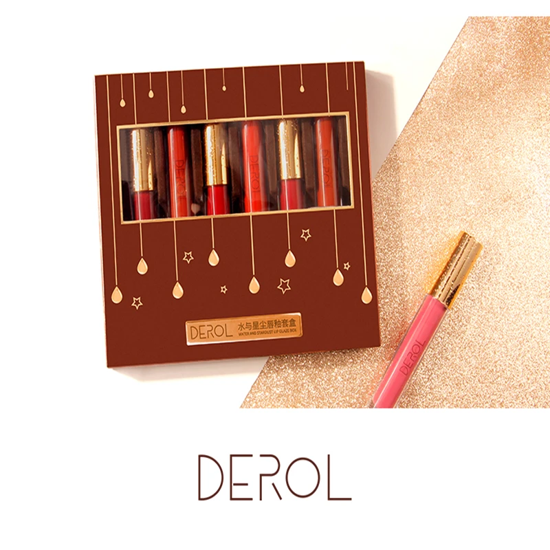 DEROL 6colors cute lipgloss set liquid waterproof long lasting velvet matte lipgloss making set water and stardust lip glaze box
DEROL 6colors cute lipgloss set liquid waterproof long lasting velvet matte lipgloss making set water and stardust lip glaze box