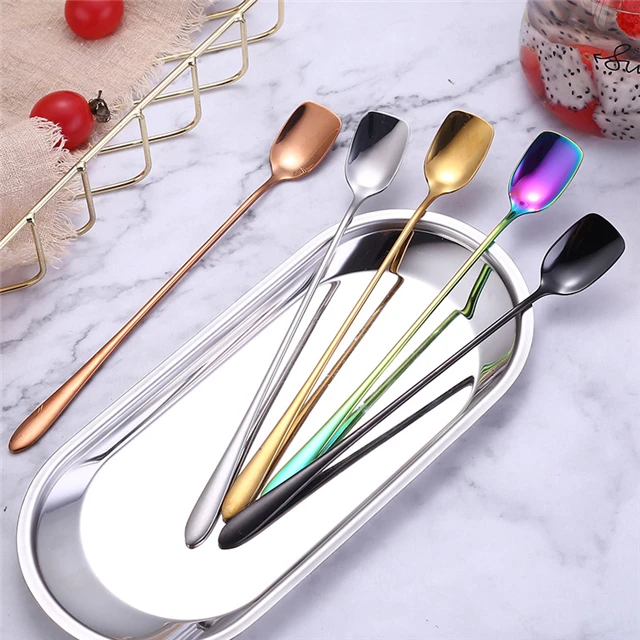 Stainless Steel Mixing Spoon Creative Square Head Ice Spoon Kitchen Accessories, As show
Stainless Steel Mixing Spoon Creative Square Head Ice Spoon Kitchen Accessories, As show