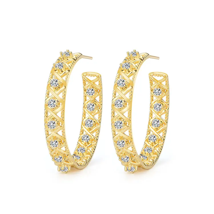 XuQian Simple Design Fashion Zircon Hoop Jewelry Brass Earrings for Women 2021, Gold&silver
XuQian Simple Design Fashion Zircon Hoop Jewelry Brass Earrings for Women 2021, Gold&silver
