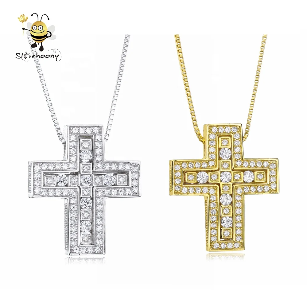 Solvehonny 24K Gold Plated 925 Sterling Silver Necklace Jewelry Crystal Double Cross Crystal Pendant Necklace
Solvehonny 24K Gold Plated 925 Sterling Silver Necklace Jewelry Crystal Double Cross Crystal Pendant Necklace