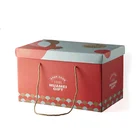 High quality paper packaging box with handle portable cake food storage box packing craft cardboard paper box