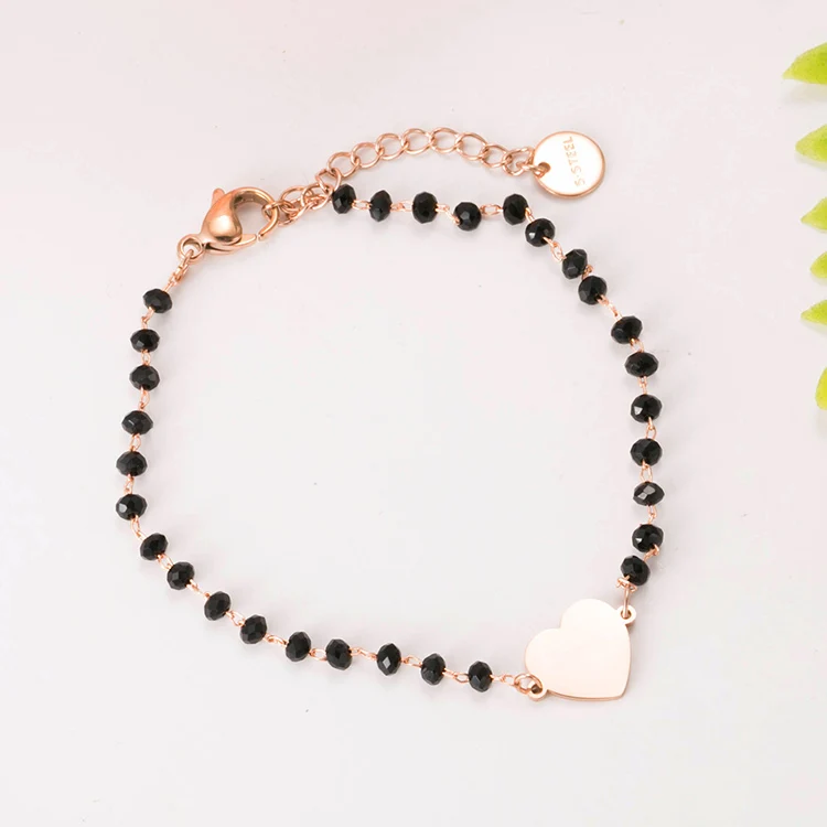 2020 New Style Simple Indie Women Black Beaded Bracelet Valentine Day Present Heart Bracelet
2020 New Style Simple Indie Women Black Beaded Bracelet Valentine Day Present Heart Bracelet