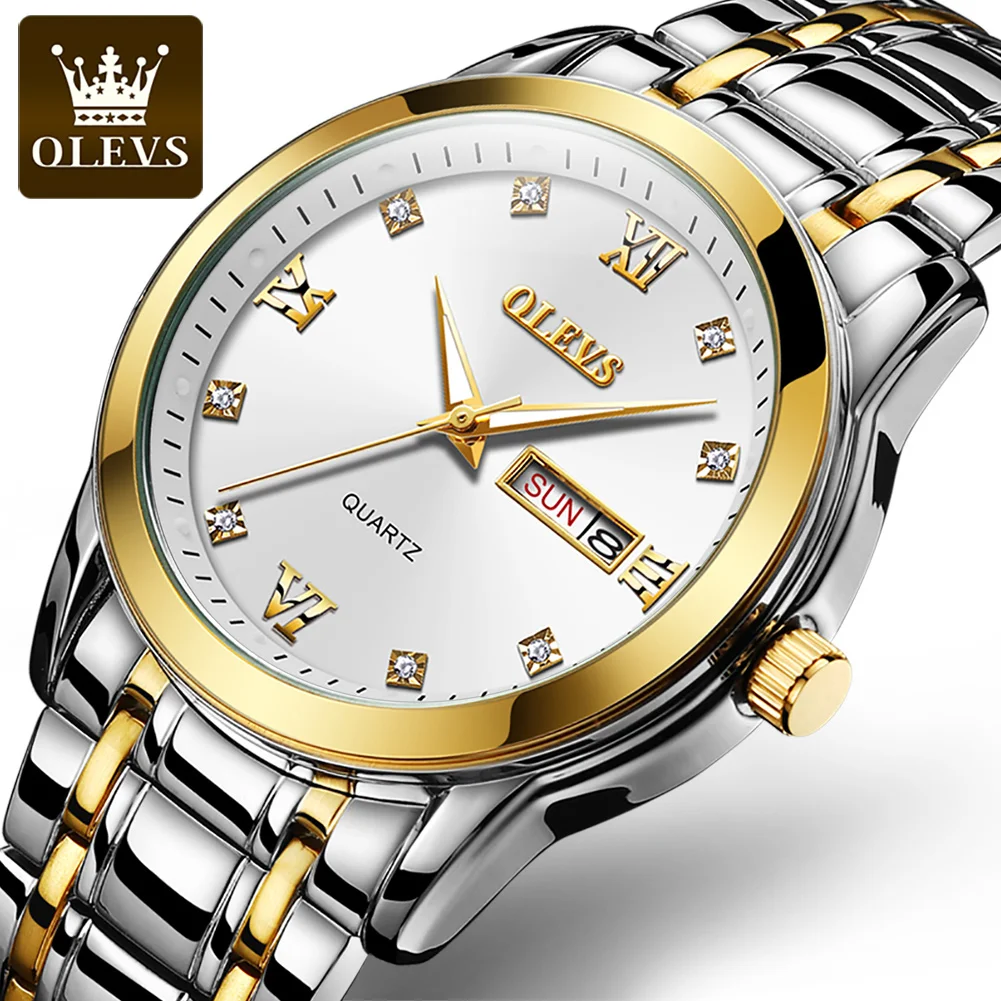 OLEVS 8691Watches Mens Fashion Waterproof Stainless Steel Analogue Quartz Watch Luxury Diamonds Business Watch
OLEVS 8691Watches Mens Fashion Waterproof Stainless Steel Analogue Quartz Watch Luxury Diamonds Business Watch