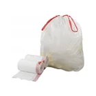 60 Pcs/Roll Colored Trash Wastebasket Cheap Rubbish On Roll Ldpe Material Clear Plastic Custom Drawstring Garbage Bag