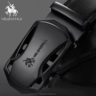 Fashion Automatic Buckle Black Genuine Leather Belt Men's Belts Cow Leather Belts for Men 3.5cm Width