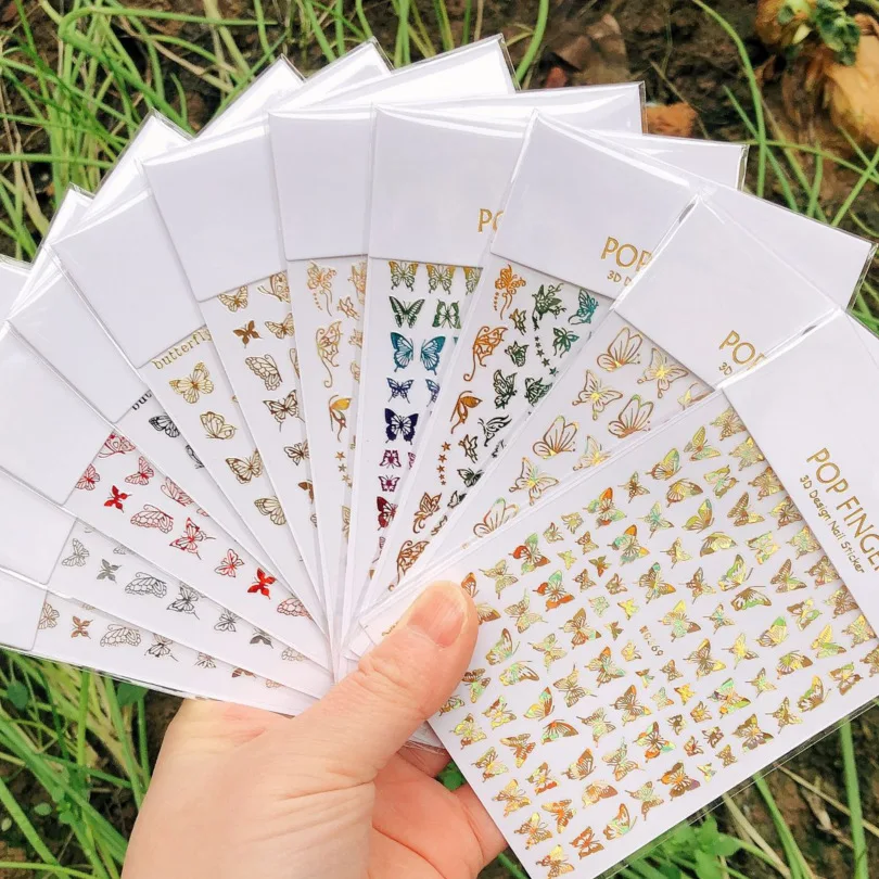 Laser Gold Silver Butterfly Nail Stickers for Acrylic Nail Self Adhesive Butterfly Nail Art Designs for Nail Decoration, As picture
Laser Gold Silver Butterfly Nail Stickers for Acrylic Nail Self Adhesive Butterfly Nail Art Designs for Nail Decoration, As picture