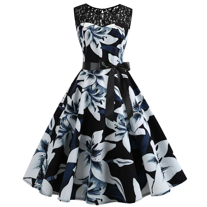 Lace Patchwork Floral Print Summer Lady Vintage A-Line Sleeveless Retro Party Girls' Elegant Casual Dresses
Lace Patchwork Floral Print Summer Lady Vintage A-Line Sleeveless Retro Party Girls' Elegant Casual Dresses