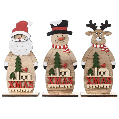 New Christmas ornaments Christmas wooden ornaments creative wooden ornaments