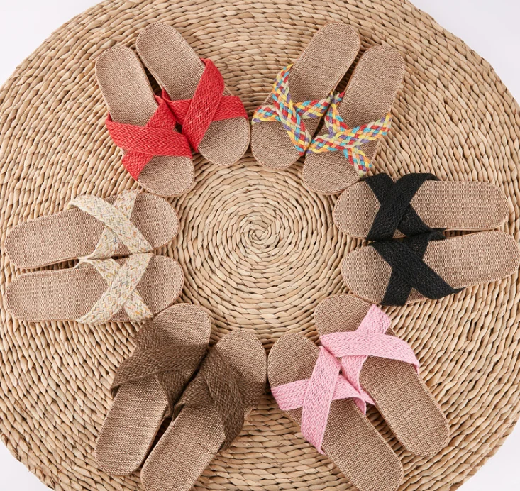 Linen slippers home interior female and male cross summer couple non-slip soft bottom fashion sandals and slippers wholesale, Multi color
Linen slippers home interior female and male cross summer couple non-slip soft bottom fashion sandals and slippers wholesale, Multi color