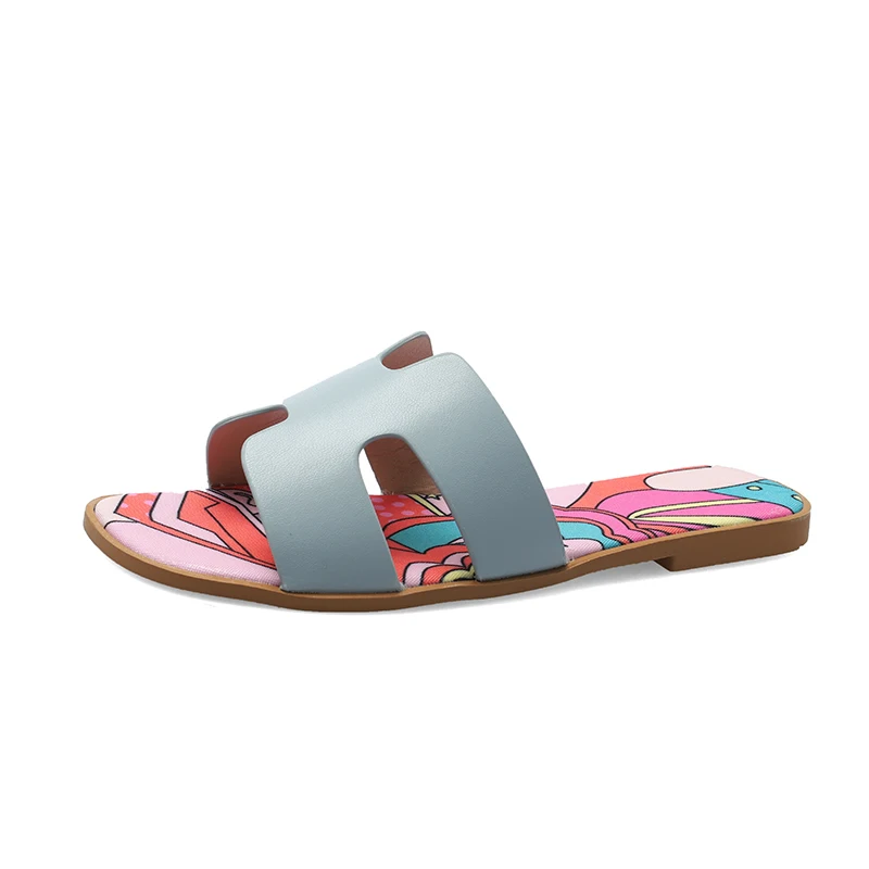Summer Fashion H Shape Colorful Pattern Leather Slippers Sandals For Women And Ladies, Black/blue/white/red/yellow/orange
Summer Fashion H Shape Colorful Pattern Leather Slippers Sandals For Women And Ladies, Black/blue/white/red/yellow/orange