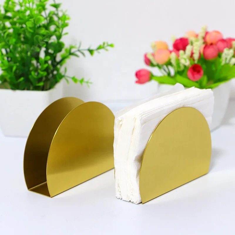 Nordic stainless steel modern half round restaurant table gold paper tissue box, Silver/gold
Nordic stainless steel modern half round restaurant table gold paper tissue box, Silver/gold