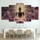 5pcs HD Print abstract buddha Buddhism meditation buddha painting canvas prints wall art decor
