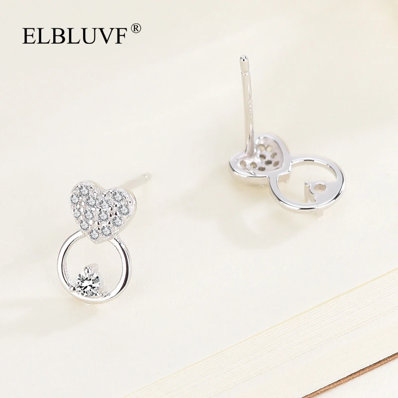 ELBLUVF Free Shipping Fashion White Zircon Stone S925 Sterling Silver Heart Round Earrings For Women
ELBLUVF Free Shipping Fashion White Zircon Stone S925 Sterling Silver Heart Round Earrings For Women