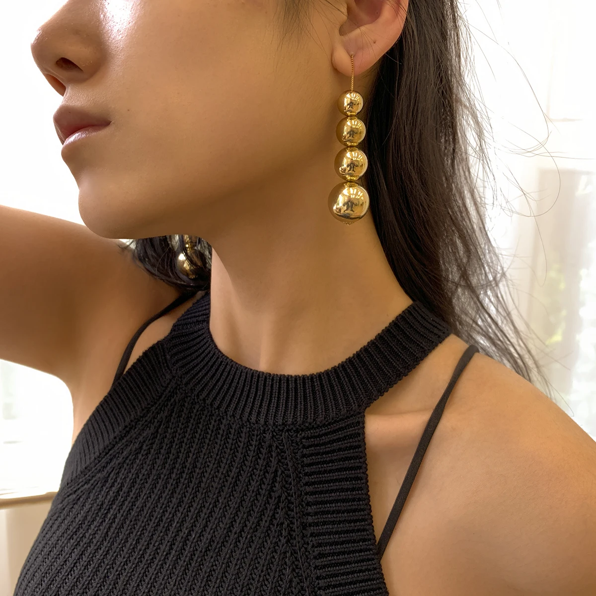 SHIXIN Fashion Luxury CCB Earrings Jewelry Thin Chain Ball Pendant Earrings Gold Silver Womens Vintage Earrings
SHIXIN Fashion Luxury CCB Earrings Jewelry Thin Chain Ball Pendant Earrings Gold Silver Womens Vintage Earrings