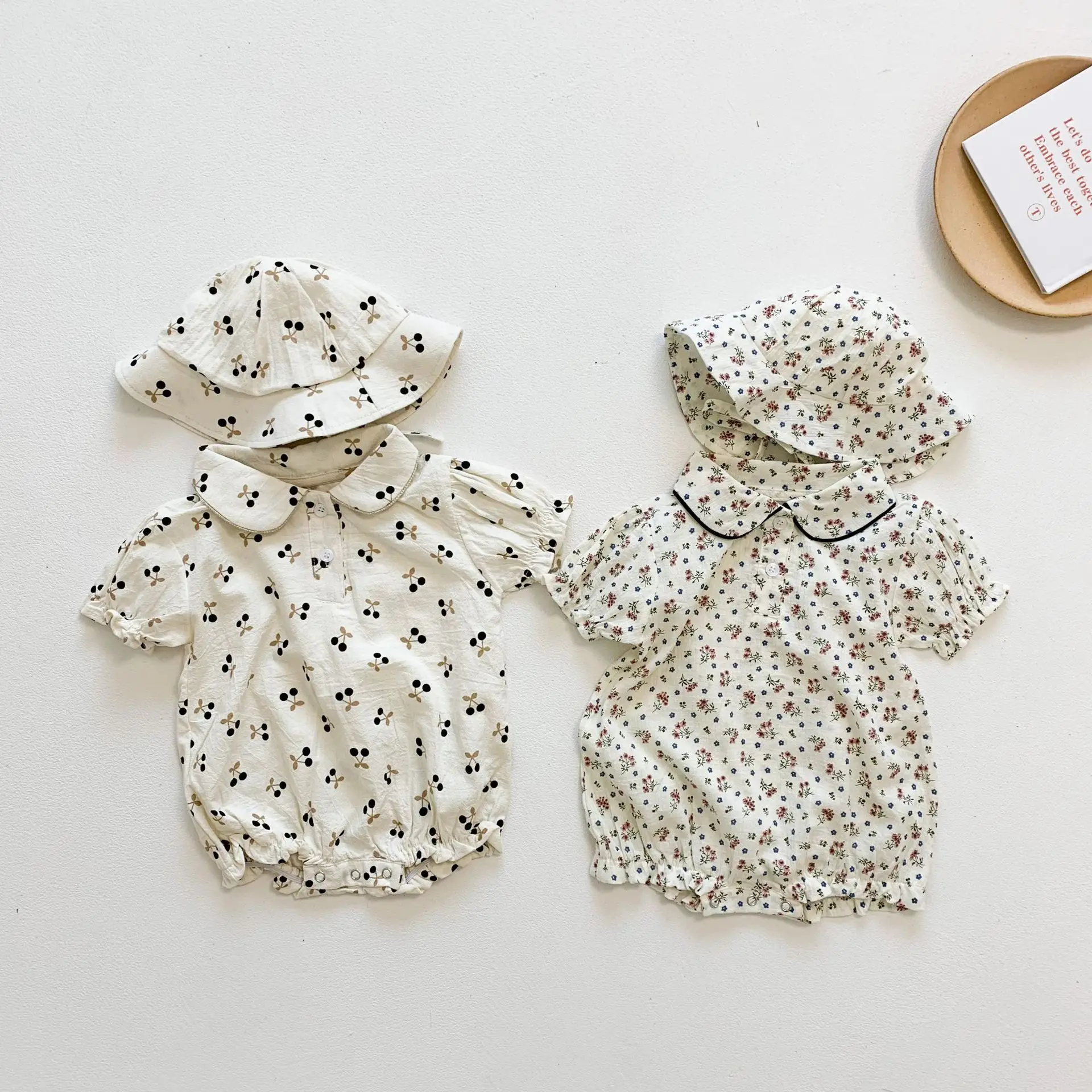 Floral Baby Cotton Clothes Short Sleeve Toddler Clothing Summer baby girls Rompers one-piece girls bodysuit with free hat
Floral Baby Cotton Clothes Short Sleeve Toddler Clothing Summer baby girls Rompers one-piece girls bodysuit with free hat