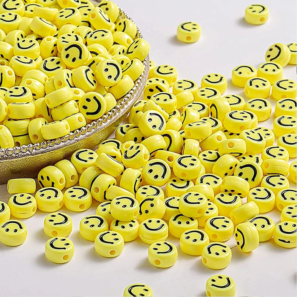 Oval Shape Yellow Smiley Face Beads Flat Round Acrylic Spaced Beads For Jewelry Making DIY Bracelet Necklace
Oval Shape Yellow Smiley Face Beads Flat Round Acrylic Spaced Beads For Jewelry Making DIY Bracelet Necklace