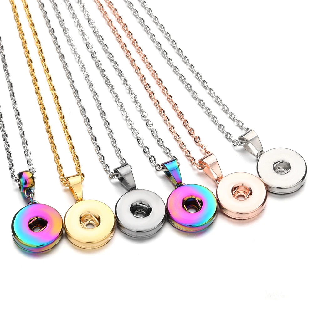 Simple Gold Silver BLACK Snap Jewelry Metal 20mm 18mm Snap Buttons Pendant Necklace for women men
Simple Gold Silver BLACK Snap Jewelry Metal 20mm 18mm Snap Buttons Pendant Necklace for women men