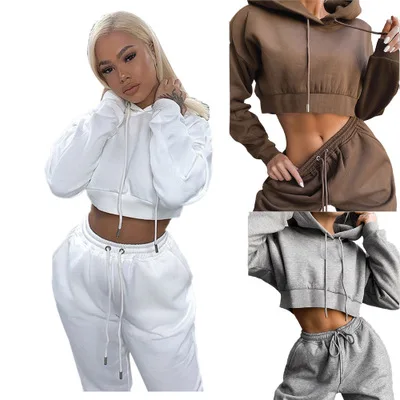 Wholesale autumn and winter women two piece set solid color hoodie set 100% cotton casual two piece hoodie set for women
Wholesale autumn and winter women two piece set solid color hoodie set 100% cotton casual two piece hoodie set for women
