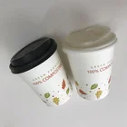 Single Wall Paper Cup 8oz/12oz/16oz Biodegradable PLA Coated Coffee Paper Cup with PLA Lid