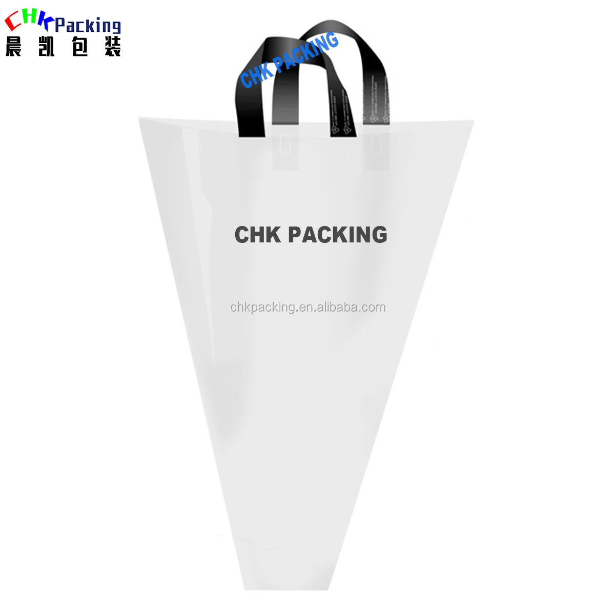 CPP Transparent handle Flower Sleeve/ pot flower sleeves with handle/ Bouquet Wrapper Bag With Handle