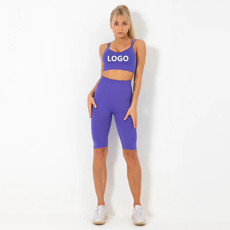 Seamless Sports Two piece Yoga Suit With Suspenders High Elastic Yoga Vest And Quick Dry Shorts, As picture
Seamless Sports Two piece Yoga Suit With Suspenders High Elastic Yoga Vest And Quick Dry Shorts, As picture