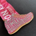 Factory Pink Painting Running Medals for 1 Mile Fun Run Finisher