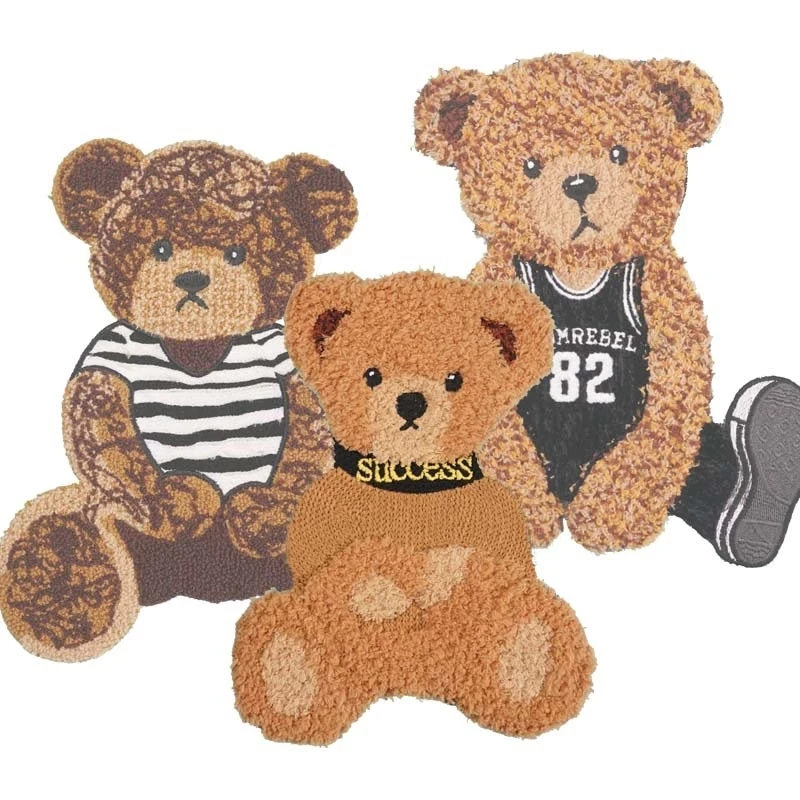 Custom Brown chenille embroidered bear patch 3D bear badge animal ironing cloth patch
Custom Brown chenille embroidered bear patch 3D bear badge animal ironing cloth patch