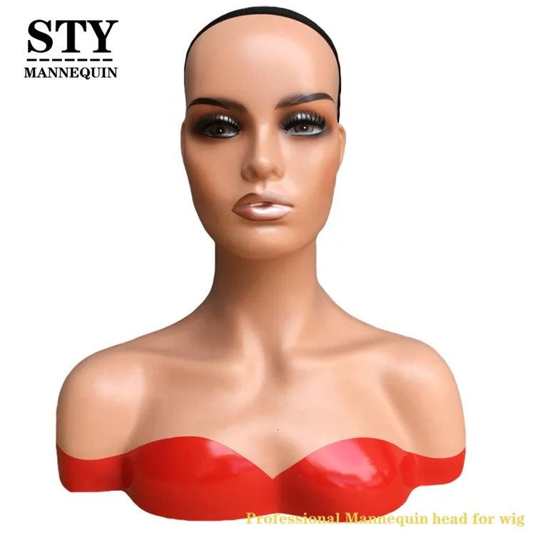 mannequin with makeup and shoulder half mannequin head holder wig dispaly mannequin head, Picture
mannequin with makeup and shoulder half mannequin head holder wig dispaly mannequin head, Picture