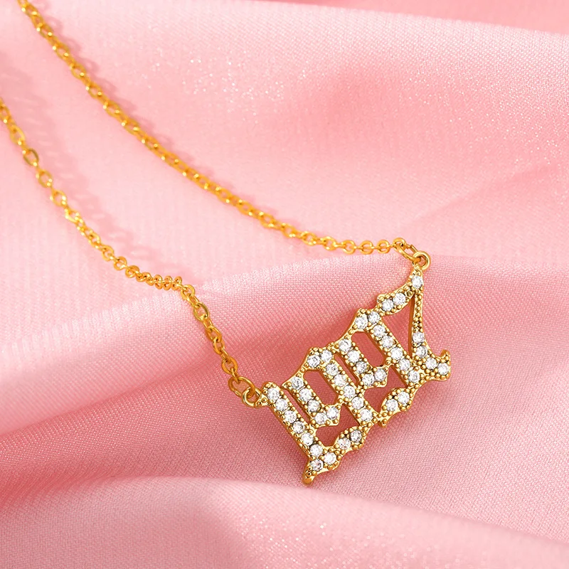 Hot Selling New Designer1985-2021 Stainless Steel Gold Plated Diamond Birth Year Pendant Necklace
Hot Selling New Designer1985-2021 Stainless Steel Gold Plated Diamond Birth Year Pendant Necklace