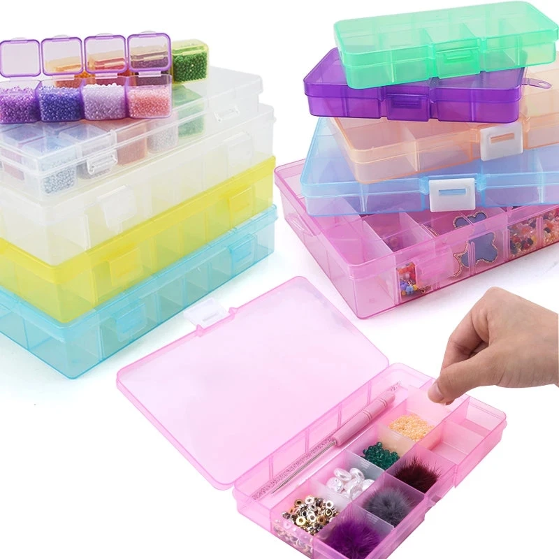 4 Sizes Jewelry Box Organizer Storage Container Plastic Organizer Box with Adjustable Dividers for Beads Art DIY Crafts
4 Sizes Jewelry Box Organizer Storage Container Plastic Organizer Box with Adjustable Dividers for Beads Art DIY Crafts