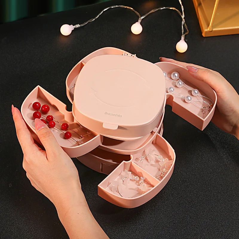 Multifunction Rotating Jewelry Stand Earrings Ring Box Cosmetics Beauty Container Plastic Organizer Jewelry Storage Box, Green,pink,white
Multifunction Rotating Jewelry Stand Earrings Ring Box Cosmetics Beauty Container Plastic Organizer Jewelry Storage Box, Green,pink,white