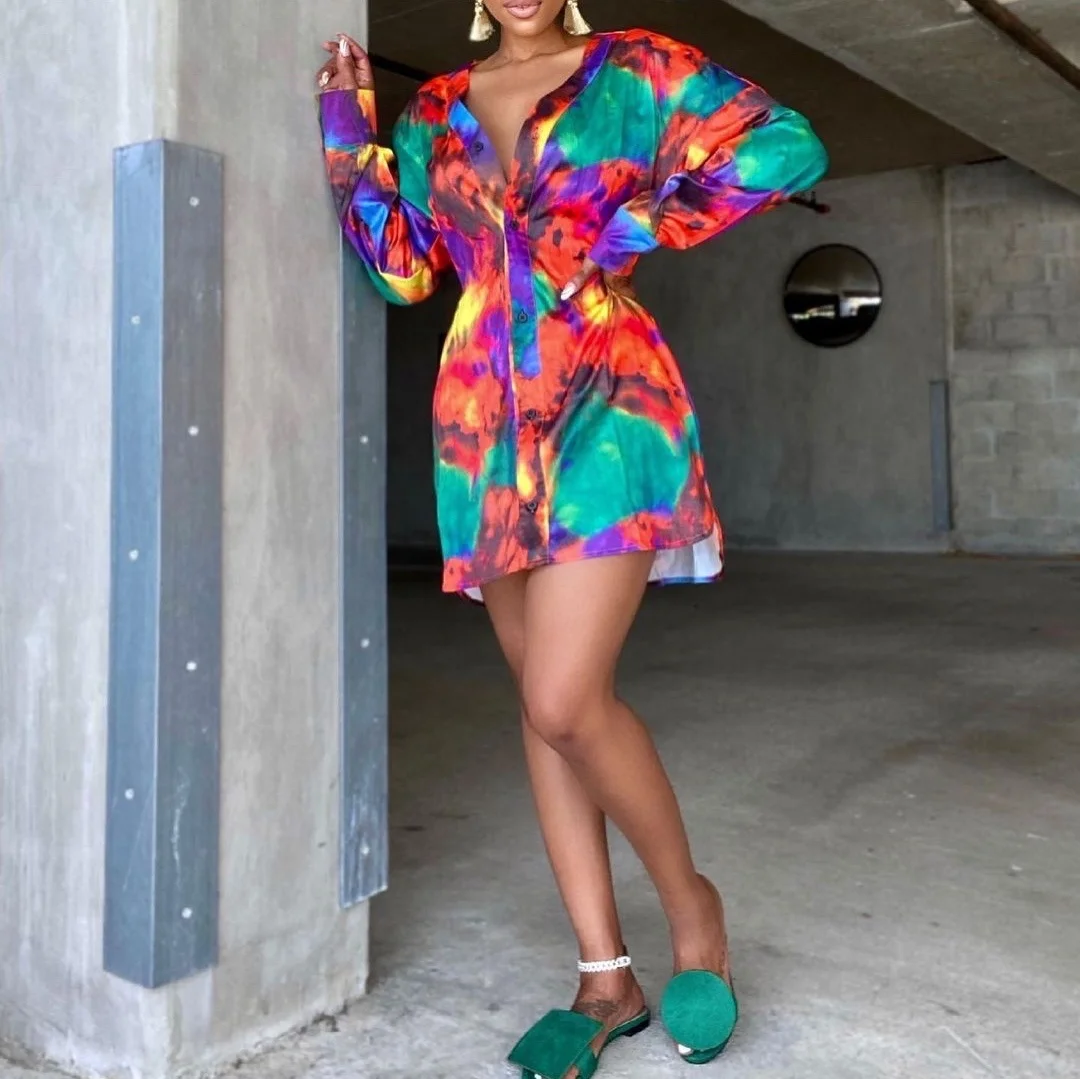 Fashion Unique Tie Dye Vintage Sun Dresses 2021 Colorful Long Sleeve Women Mini Floral Summer Casual Dress Womens Clothing
Fashion Unique Tie Dye Vintage Sun Dresses 2021 Colorful Long Sleeve Women Mini Floral Summer Casual Dress Womens Clothing