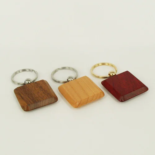 first class promotional wooden keyring or key chain which can be engraved with custom logo