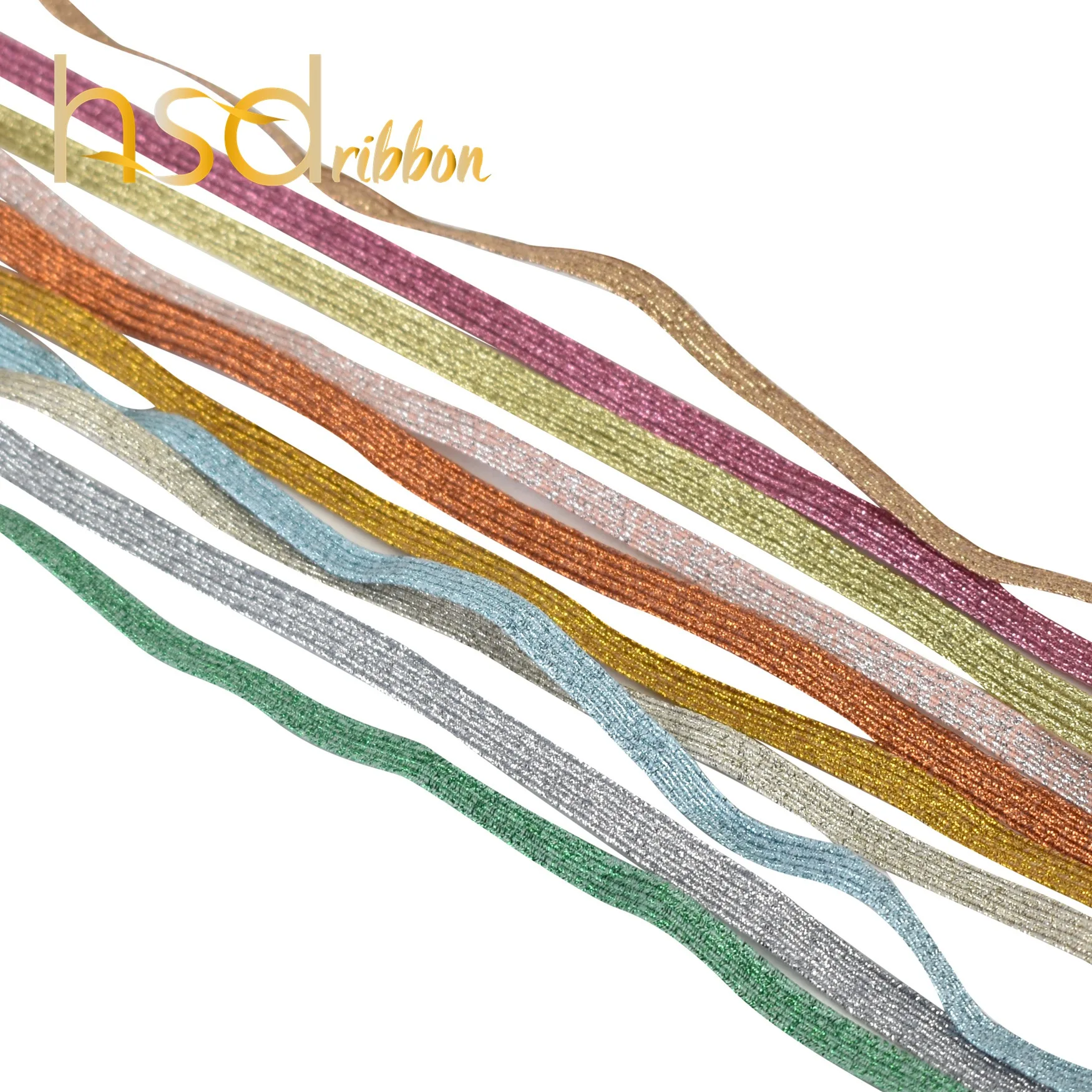 HSDRIBBON Wholesale 6MM diy Sewing Supplies elastic tape Glitter Skinny Elastic
HSDRIBBON Wholesale 6MM diy Sewing Supplies elastic tape Glitter Skinny Elastic