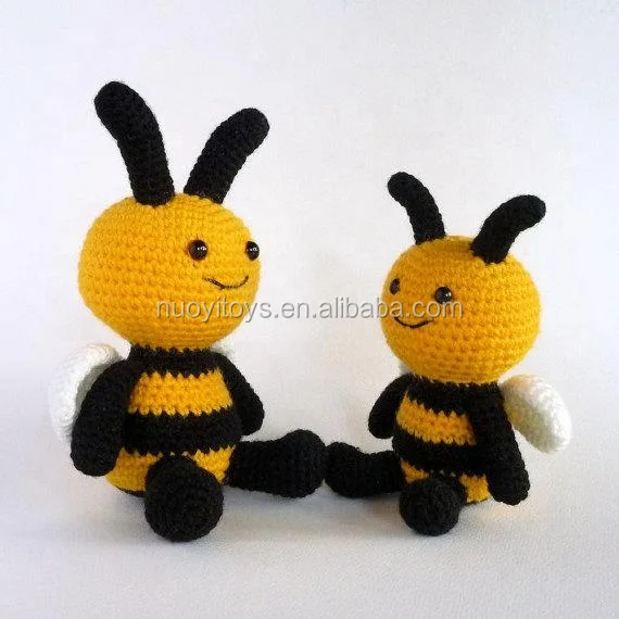 Gestrickte Häkeln hand Made Bee Plüsch bumble bee spielzeug für Kinder