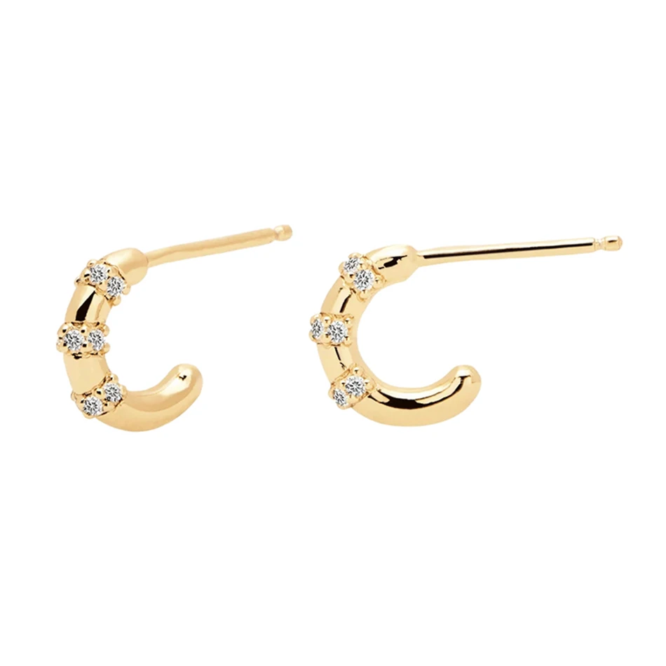 Fine Jewelry 925 Sterling Silver Jewelry High-profile diamond 14k Gold Plated Hoop Earrings For Women
Fine Jewelry 925 Sterling Silver Jewelry High-profile diamond 14k Gold Plated Hoop Earrings For Women