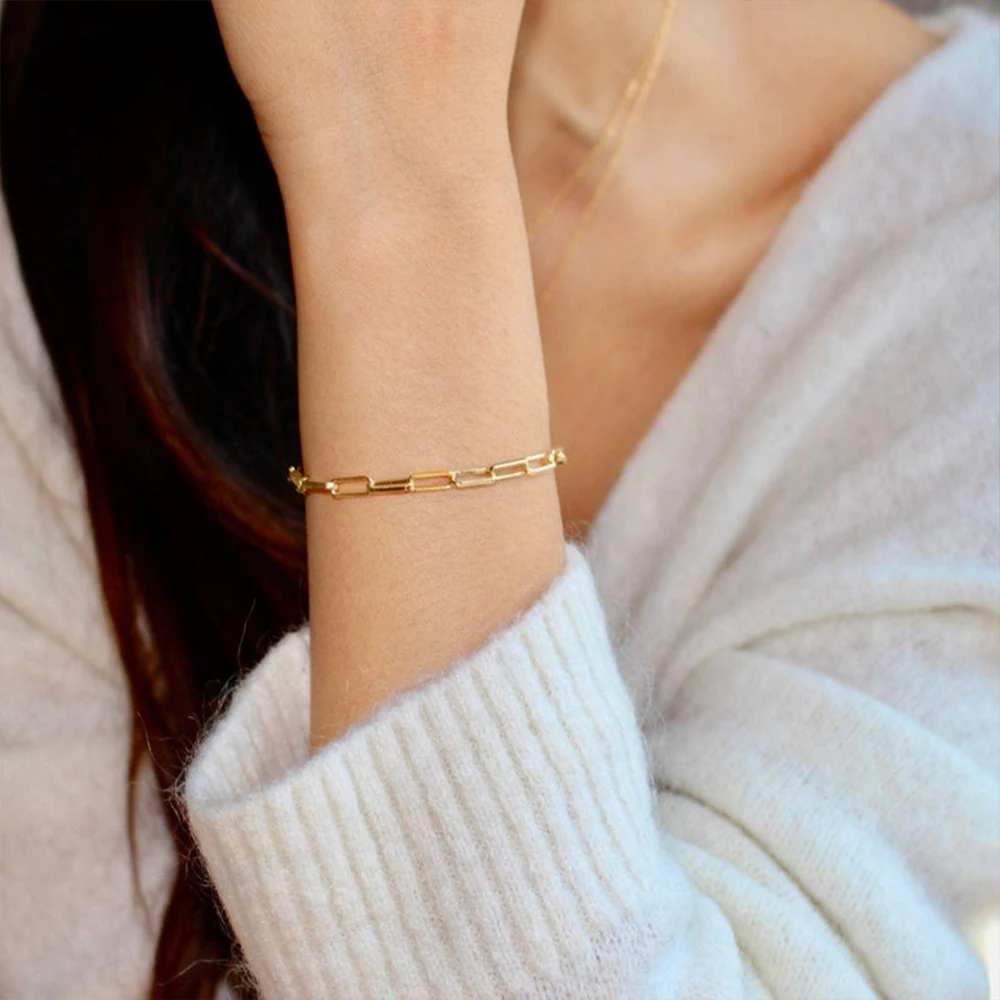 Kaihang trendy hip hop stainless steel jewelry fashion women designer paperclip cuban link chain bracelets men women
Kaihang trendy hip hop stainless steel jewelry fashion women designer paperclip cuban link chain bracelets men women