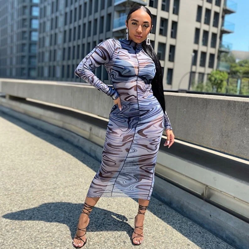 Fall See-Through Chic Texture Graphic Female Midi Dress Aesthetic Casual Activity Streetwear Mesh Club Slim Woman Clother
Fall See-Through Chic Texture Graphic Female Midi Dress Aesthetic Casual Activity Streetwear Mesh Club Slim Woman Clother