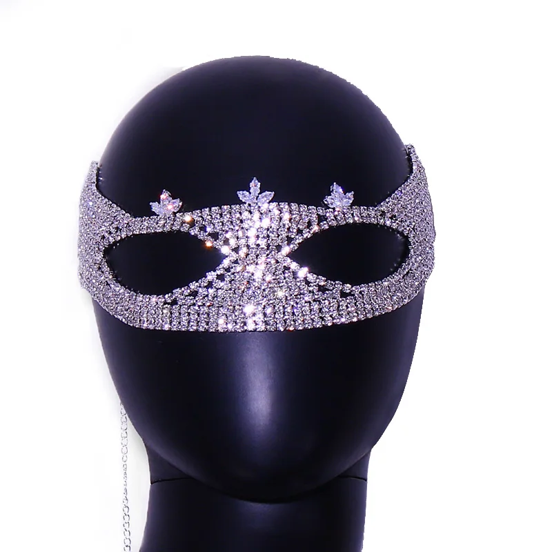 Wholesale Women Rhinestone Crystal Head Chains Half Facepiece Eye Cover Head Accessories Halloween Headwear Jewelry Headdress, Gold silver color
Wholesale Women Rhinestone Crystal Head Chains Half Facepiece Eye Cover Head Accessories Halloween Headwear Jewelry Headdress, Gold silver color