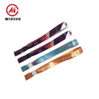 Popular Custom Logo Printed Cloth Wristband Embroidery Event Fabric Wristband Satin Bracelet