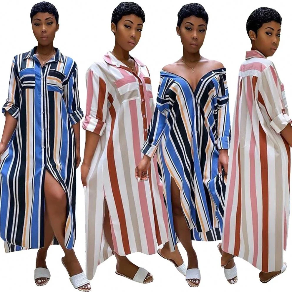 plus size dress Women's casual dresses trending women clothing 2021loose striped printed shirt dress
plus size dress Women's casual dresses trending women clothing 2021loose striped printed shirt dress