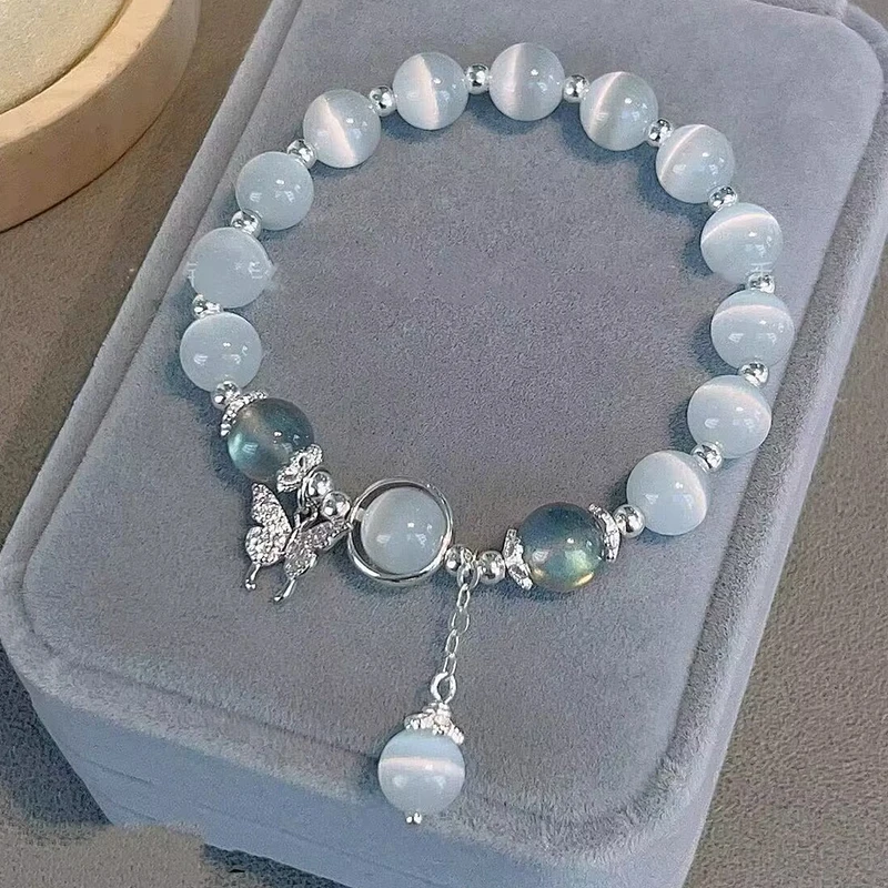 Finetoo Dainty Imitation Opal Butterfly Bracelet Moonlight Stone Beads Bracelets for Women Girls
Finetoo Dainty Imitation Opal Butterfly Bracelet Moonlight Stone Beads Bracelets for Women Girls