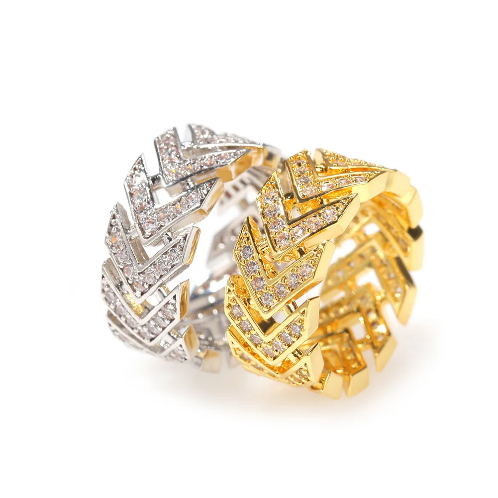 New vintage copper gold-plated zircon gold-plated ring for men's hip-hop jewelry personality ring 
New vintage copper gold-plated zircon gold-plated ring for men's hip-hop jewelry personality ring