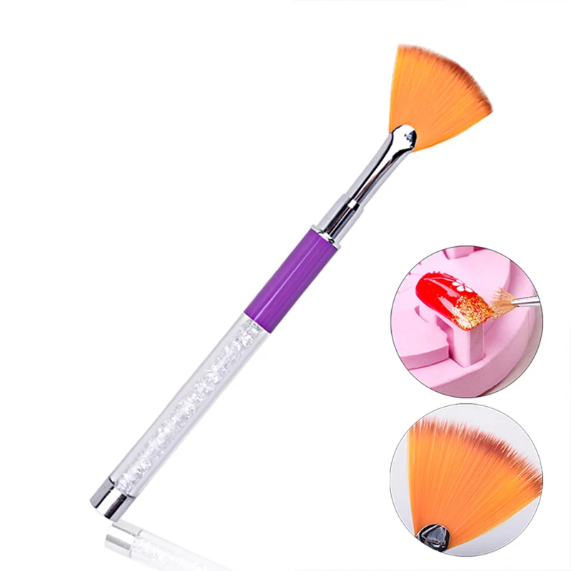 Professional Crystal Acrylic Fan Gradient Nail Art Brushes Pen UV Polish Builder Drawing Painting Nail Tools, As photo show
Professional Crystal Acrylic Fan Gradient Nail Art Brushes Pen UV Polish Builder Drawing Painting Nail Tools, As photo show