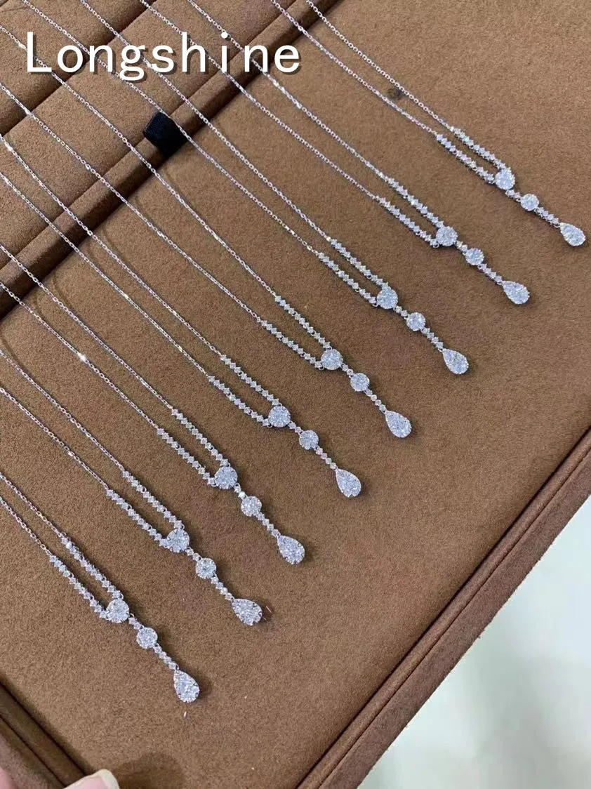 Fashion Design Necklace With Shining Diamond Jewelry 18K Gold Charming Necklace For Women