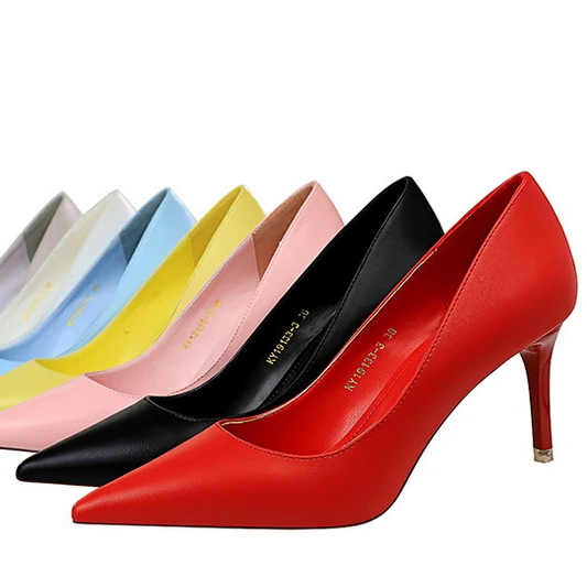 Fashion women's sandals office lady thin high heel pumps shallow mouth pointed ladies's dress shoes
Fashion women's sandals office lady thin high heel pumps shallow mouth pointed ladies's dress shoes
