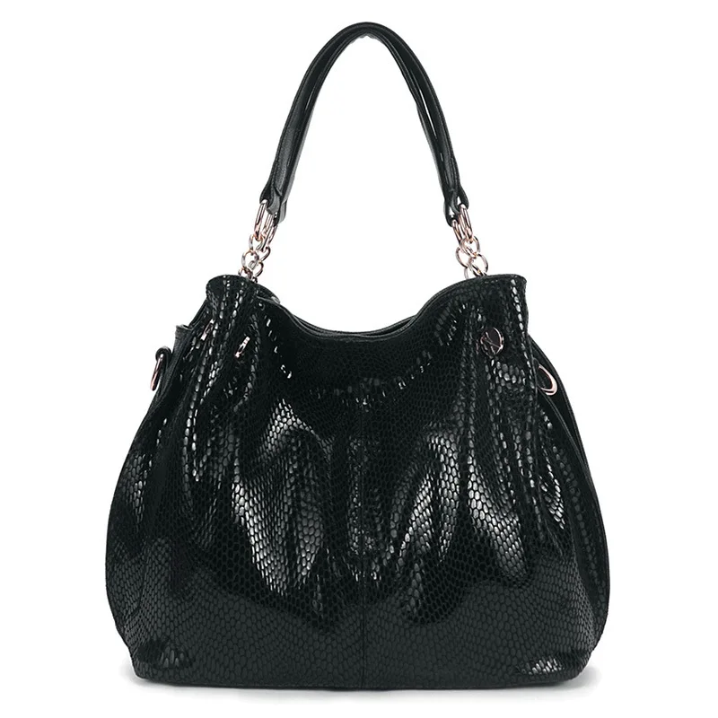 Large capacity snake pattern one shoulder tote handbag European and American fashion messenger bag, Pure color
Large capacity snake pattern one shoulder tote handbag European and American fashion messenger bag, Pure color